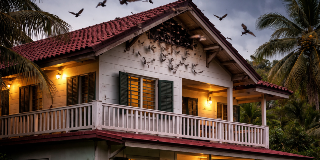 Vleermuizen in Suriname woning
